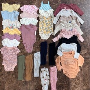 Assorted Baby Onesies and Pants Set